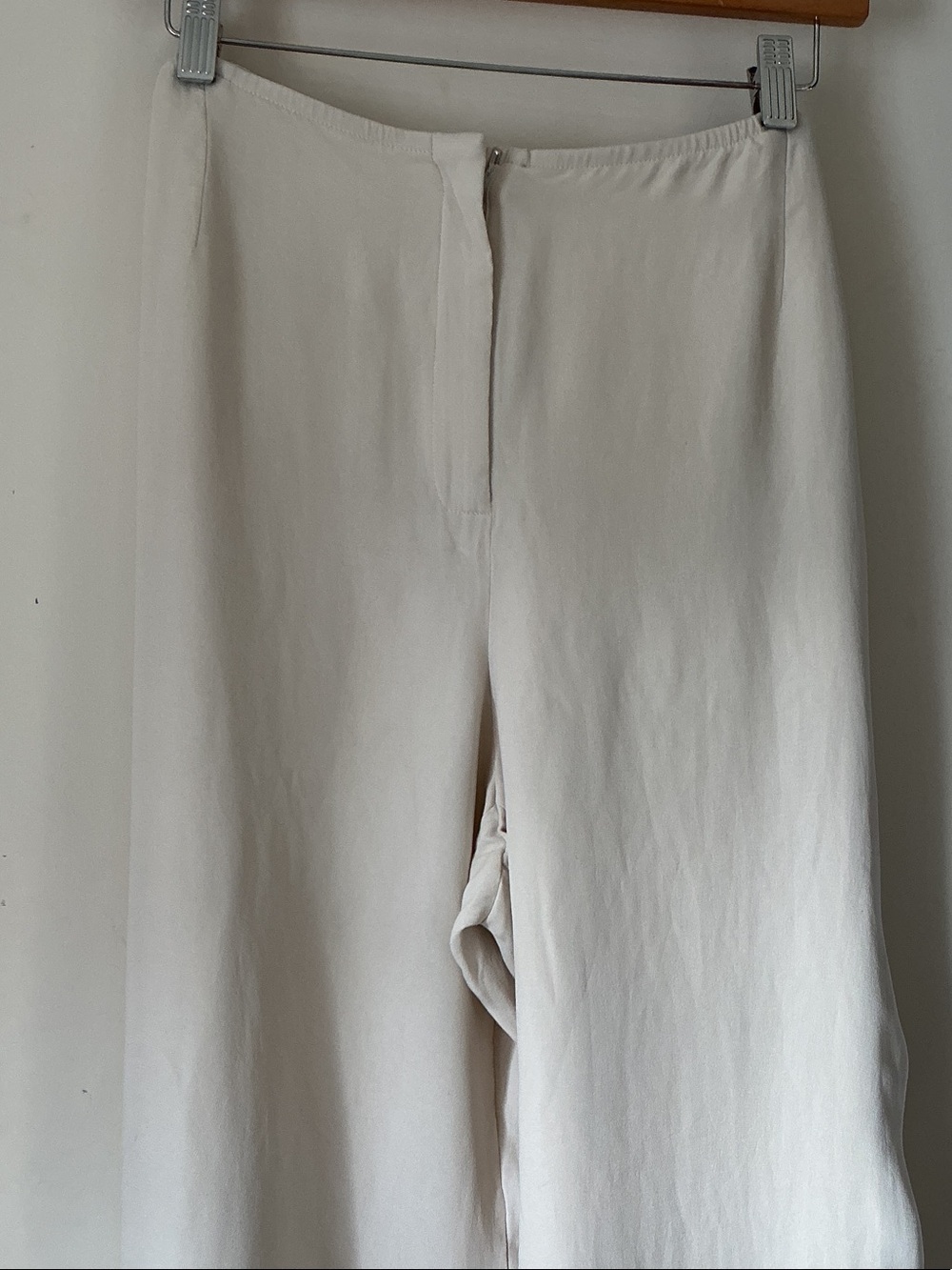 EILLEN FISHER Women’s Cream Wide-Leg Pants